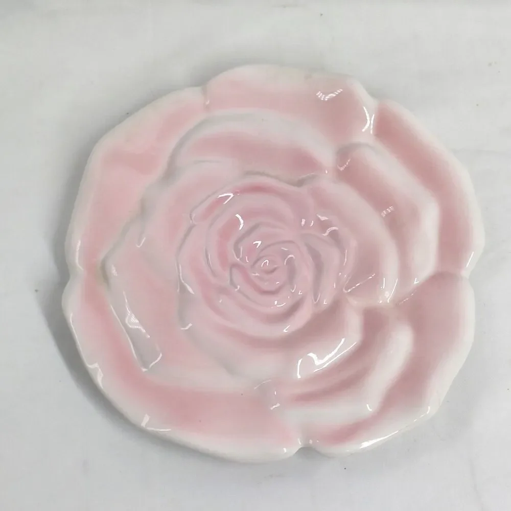 Vintage Pink Rose Ceramic Teleflora Gift Cup & Saucer Set